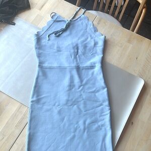 BCBG Maxazria stretchy halter neck casual dress.